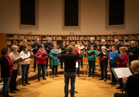 Persone in attivita di coro amatoriale