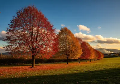 alberi colorati a Ottobbre