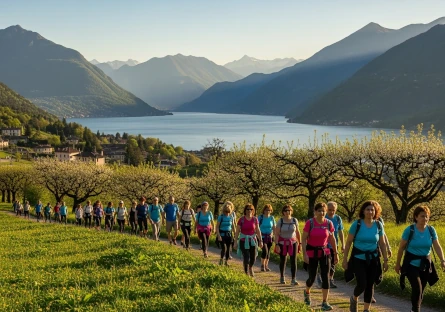 Persone che passeggiano lungo un sentiero